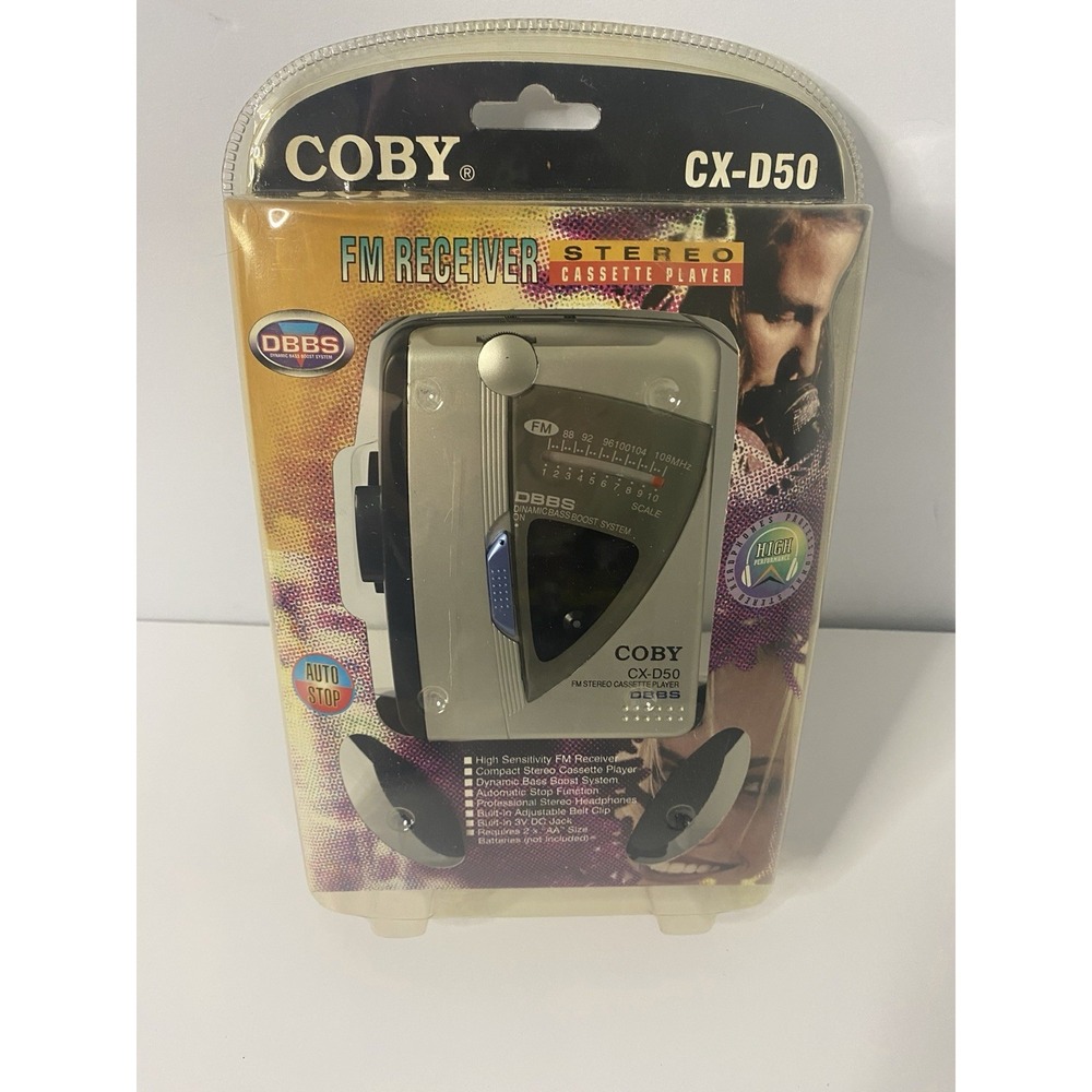 Coby CX-D50 FM Stereo Cassette Player DBBS - Brand New in Factory Package